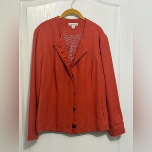 Coldwater Creek Women's Orange Blazer, sz 16-18